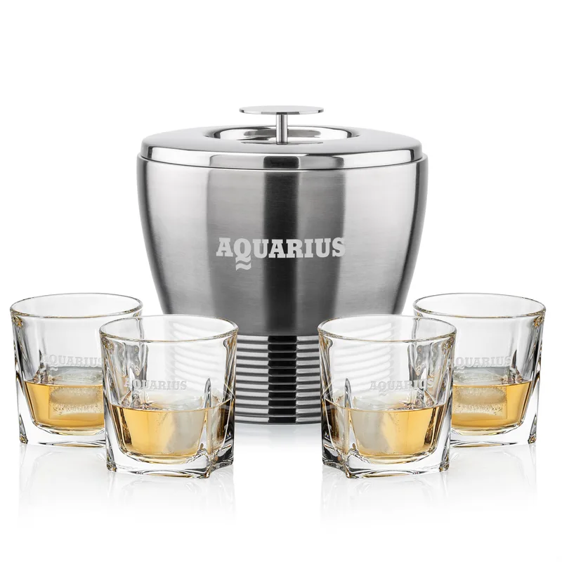 Genoa Bucket Set, Laser Engraving, Set of 5