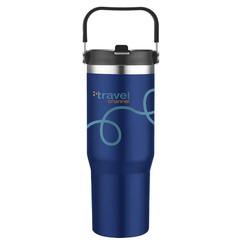 30 oz. Vacuum Travel Mug with Carrier Handle view 3
