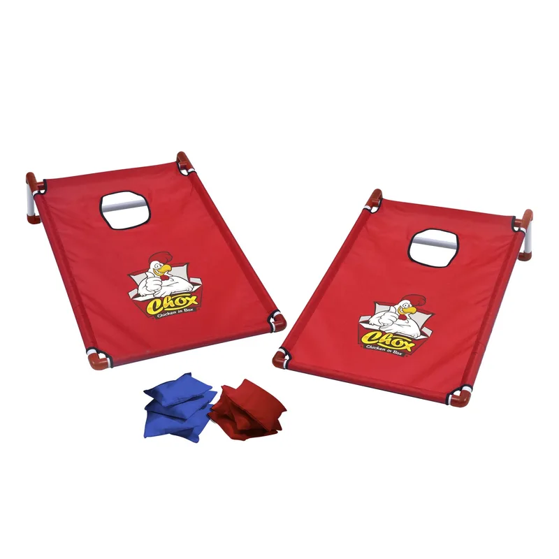 Portable Cornhole, 4 Red & Royal Bean Bags view 7