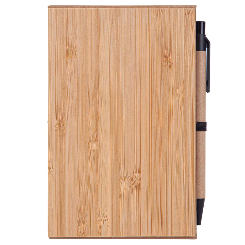 Bamboo Phone Holder Notepad & Pen Set w/Sticky Notes view 2